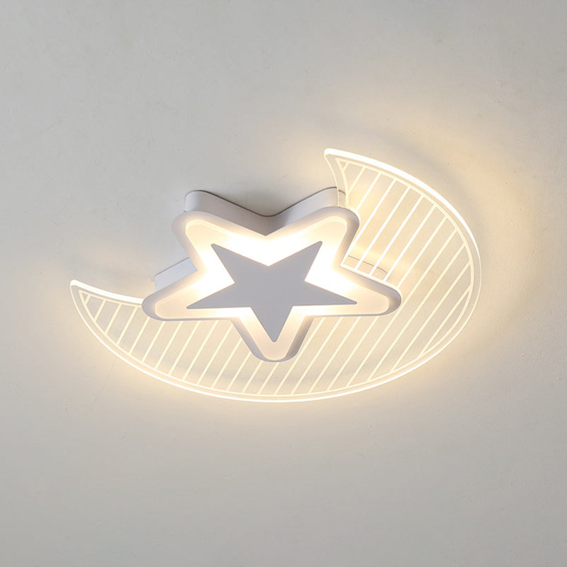 Moon And Star Flush Mount Ceiling Licht Moderne Acryl Deckenleuchte für Schlafzimmer