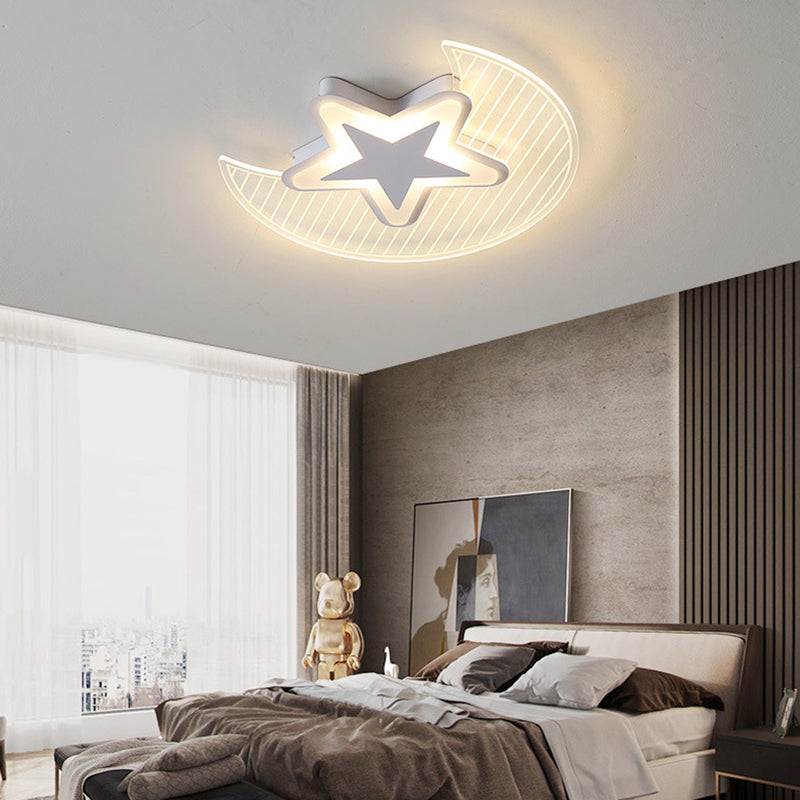 Moon And Star Flush Mount Ceiling Licht Moderne Acryl Deckenleuchte für Schlafzimmer