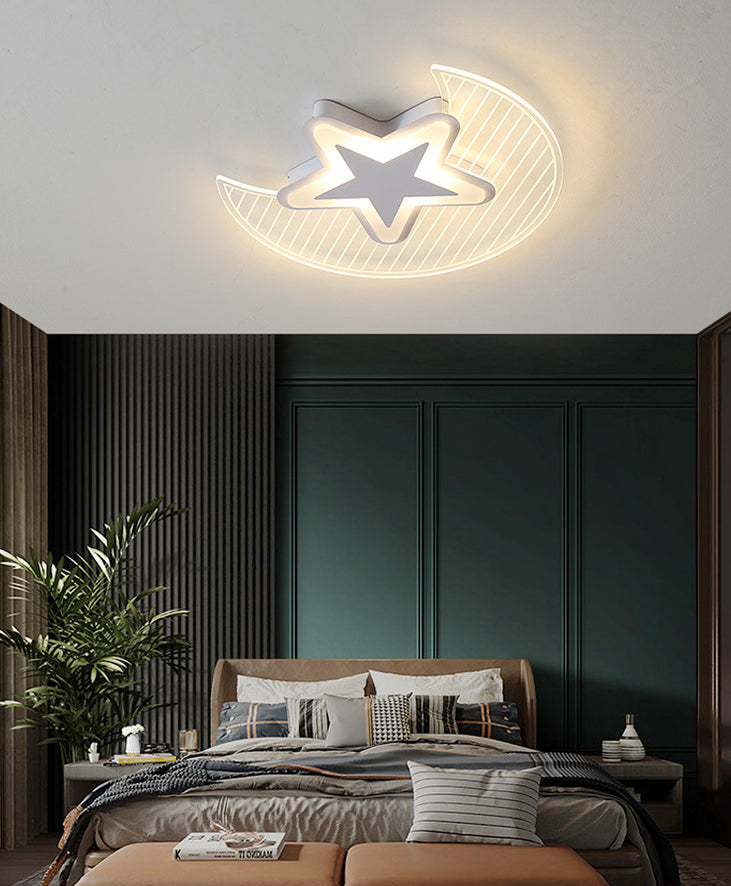Moon And Star Flush Mount Ceiling Licht Moderne Acryl Deckenleuchte für Schlafzimmer