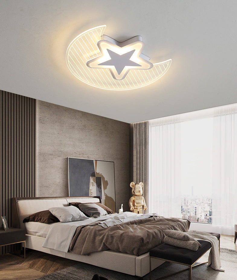 Moon And Star Flush Mount Ceiling Licht Moderne Acryl Deckenleuchte für Schlafzimmer