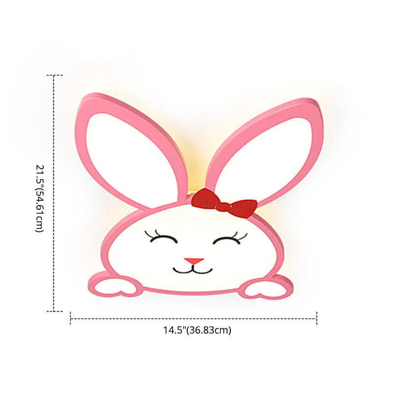 Animal Flushmount Lights Cartoon Acrylic Ceiling Mounted Fixture for Bedroom