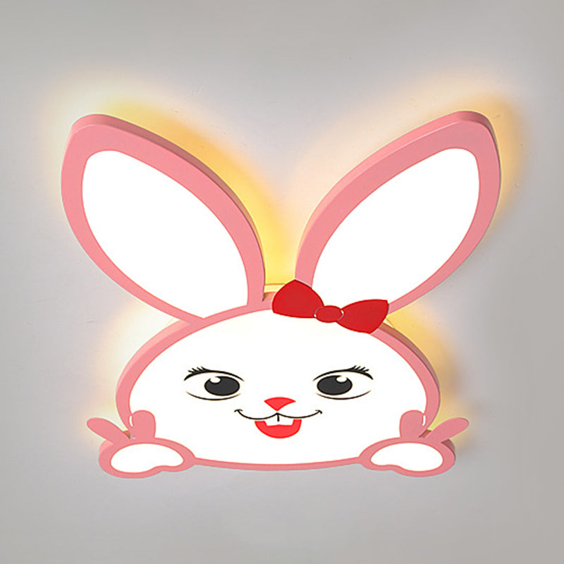 Animal Flushmount Lights Cartoon Acrylic Ceiling Mounted Fixture for Bedroom
