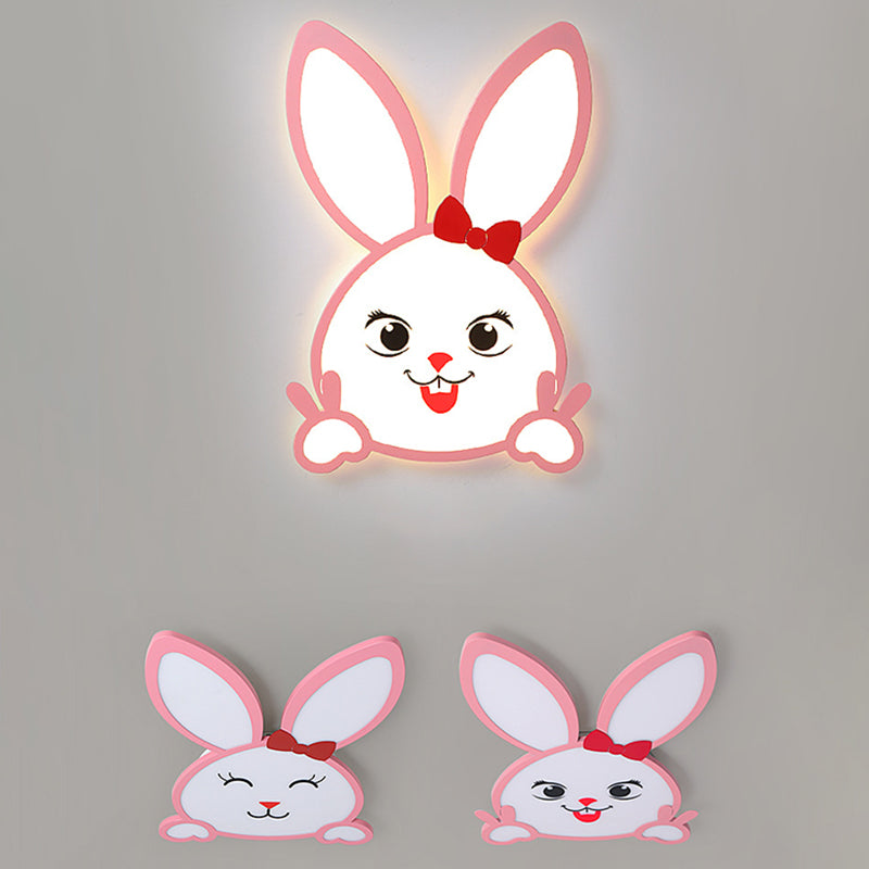 Animal Flushmount Lights Cartoon Acrylic Ceiling Mounted Fixture for Bedroom