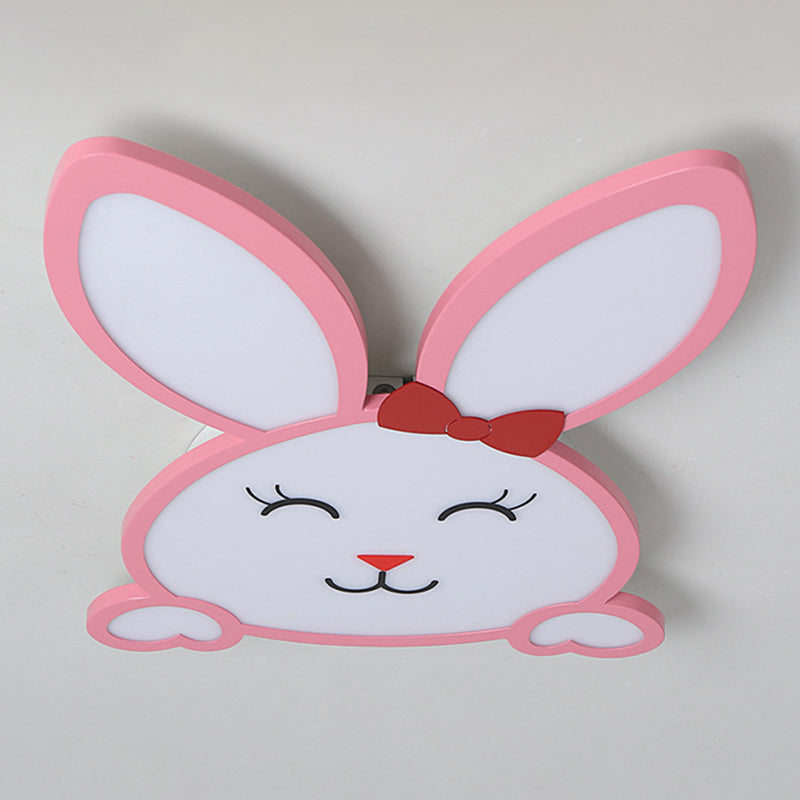 Animal Flushmount Lights Cartoon Acrylic Ceiling Mounted Fixture for Bedroom