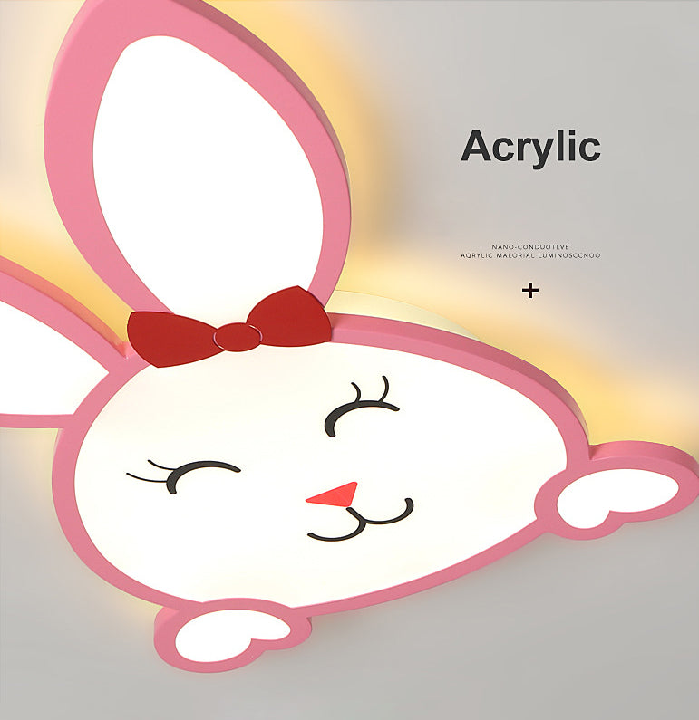 Animal Flushmount Lights Cartoon Acrylic Ceiling Mounted Fixture for Bedroom