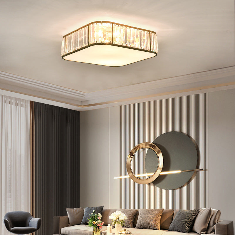 Modern Flush Mount Ceiling Lighting Fixture Crystal Flush Mount