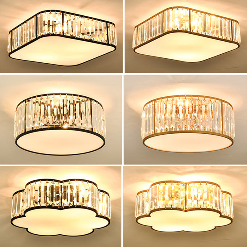 Modern Flush Mount Ceiling Lighting Fixture Crystal Flush Mount