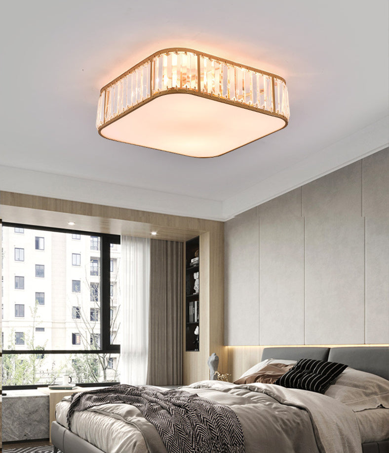 Modern Flush Mount Ceiling Lighting Fixture Crystal Flush Mount
