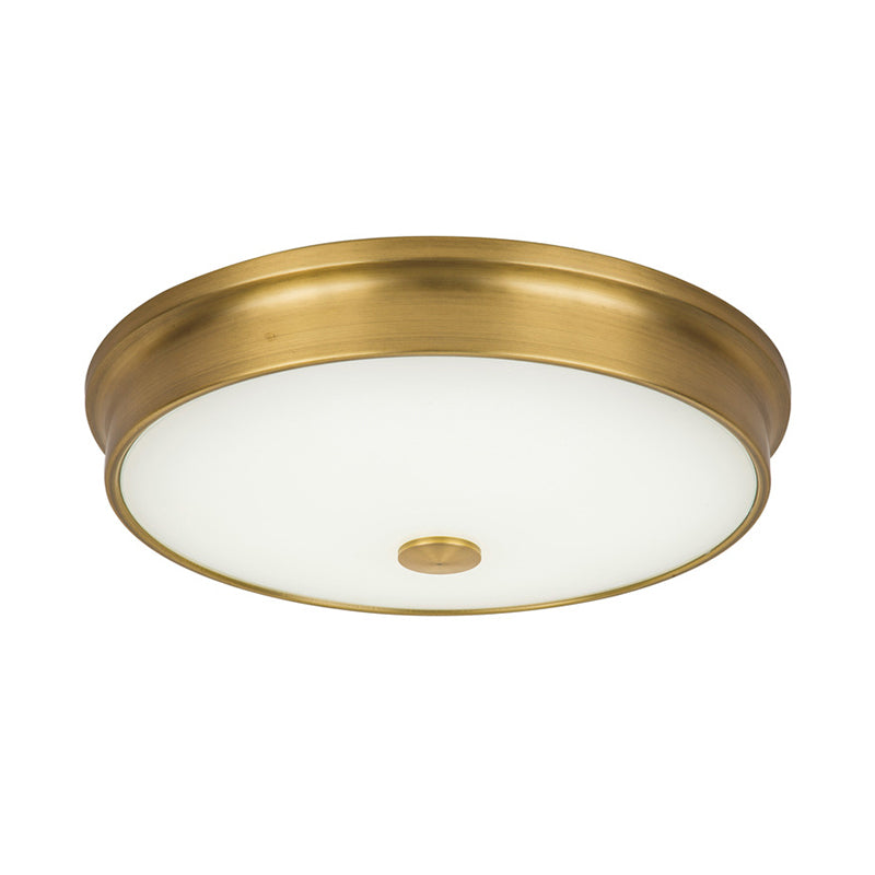 Rustic Simple Metal Flush Mount Ceiling Lamp Round Shape LED Flush Mount Lighting for Bedroom