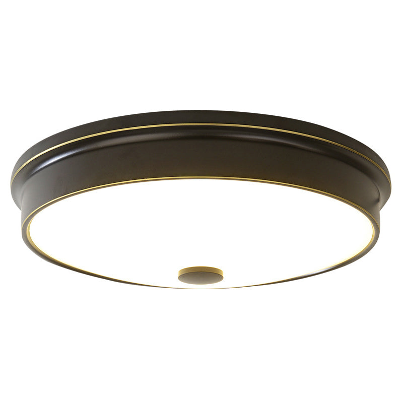 Rustic Simple Metal Flush Mount Ceiling Lamp Round Shape LED Flush Mount Lighting for Bedroom