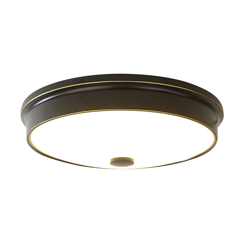 Rustic Simple Metal Flush Mount Ceiling Lamp Round Shape LED Flush Mount Lighting for Bedroom
