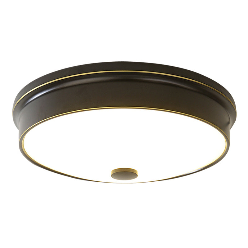 Rustic Simple Metal Flush Mount Ceiling Lamp Round Shape LED Flush Mount Lighting for Bedroom