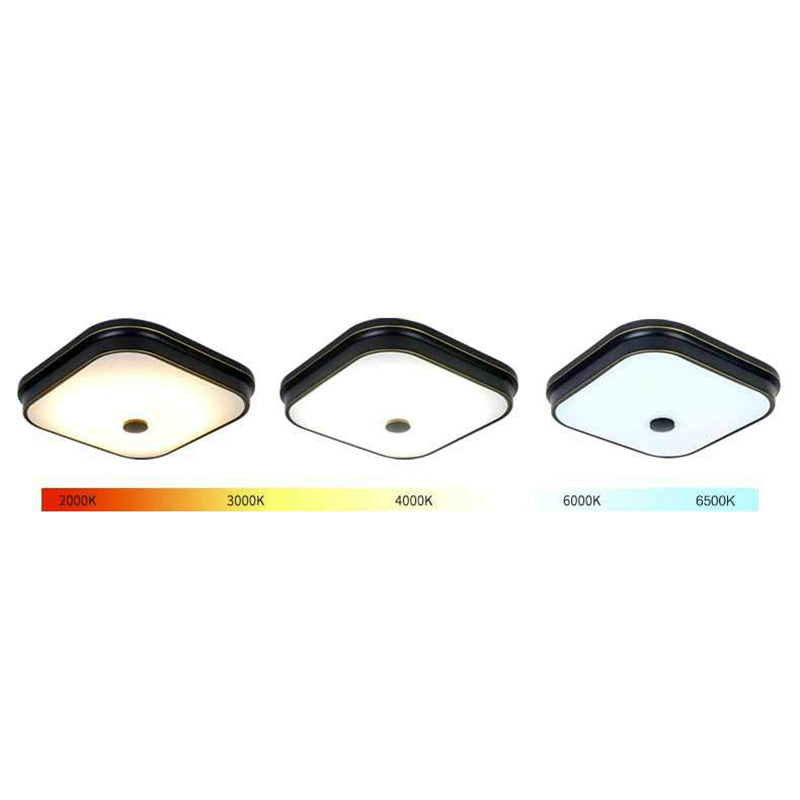 Rustikale einfache Metall-Flush-Halterung Deckenlampe runde Form LED Flush Mount Beleuchtung für Schlafzimmer