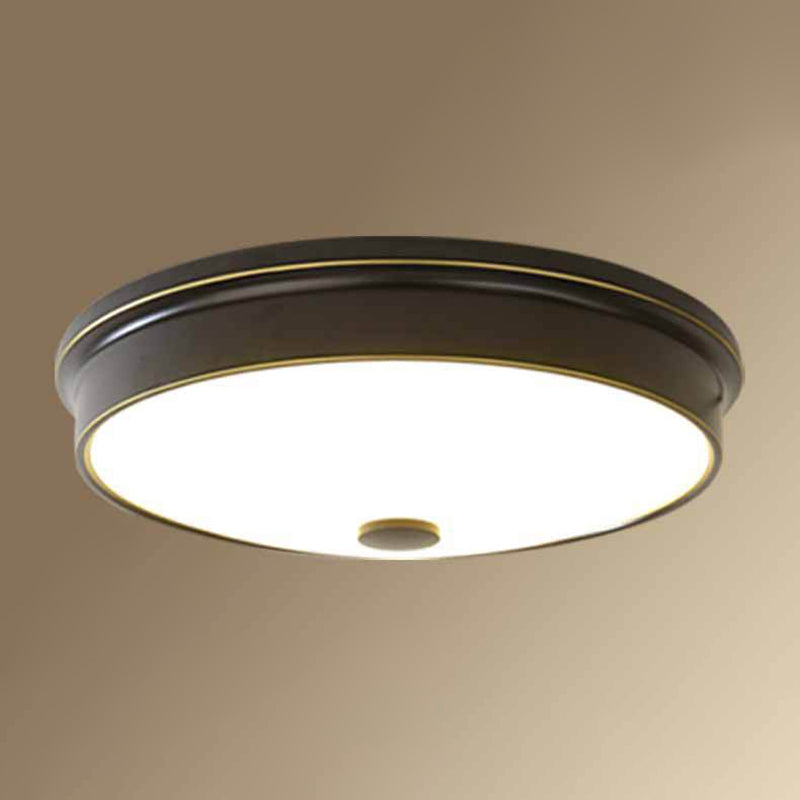 Rustikale einfache Metall-Flush-Halterung Deckenlampe runde Form LED Flush Mount Beleuchtung für Schlafzimmer