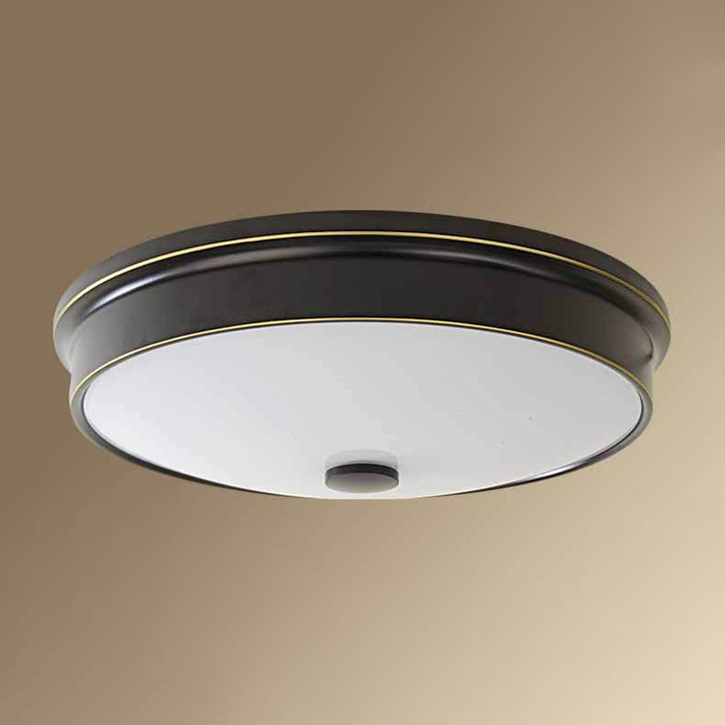 Rustic Simple Metal Flush Mount Ceiling Lamp Round Shape LED Flush Mount Lighting for Bedroom