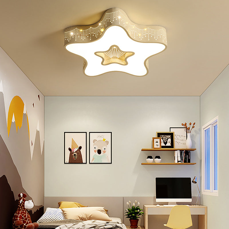 Star Flush-verlichtingsarmaturen Kinderacryl-plafondlamp voor kinderslaapkamer