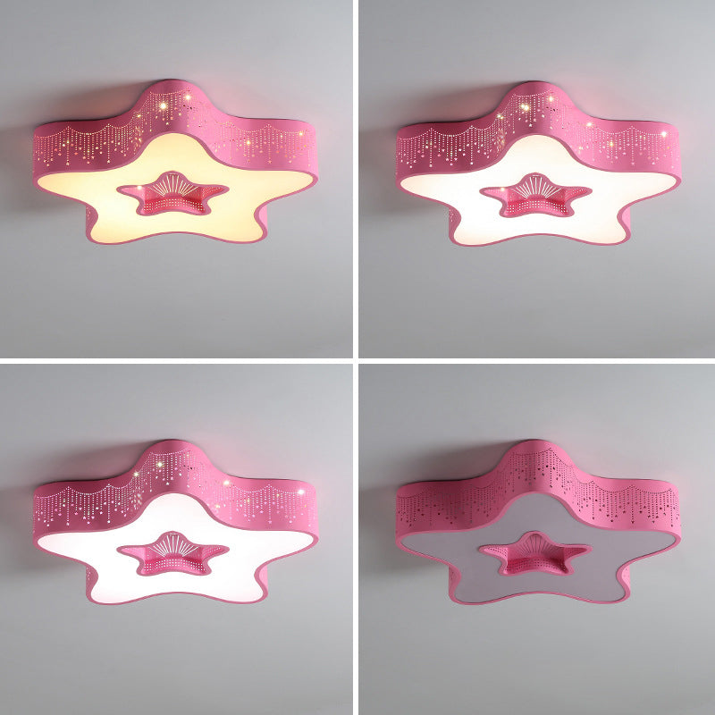 Star Flush-verlichtingsarmaturen Kinderacryl-plafondlamp voor kinderslaapkamer