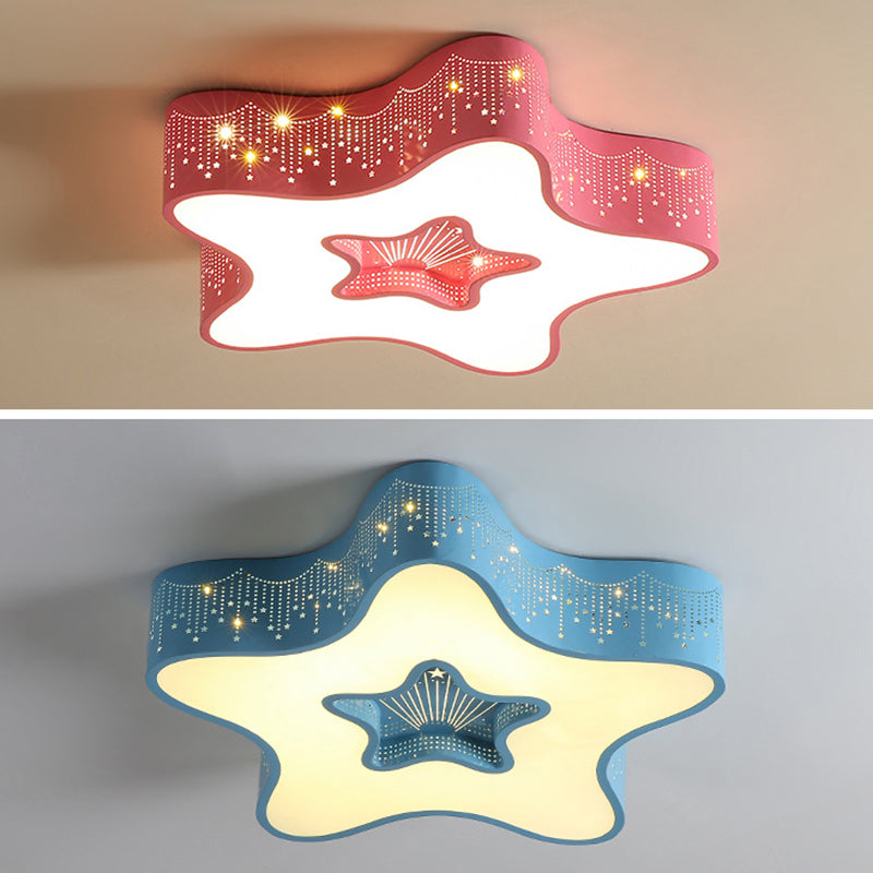 Star Flush-verlichtingsarmaturen Kinderacryl-plafondlamp voor kinderslaapkamer