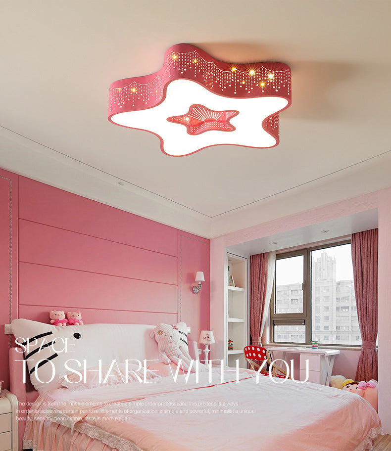 Star Flush-verlichtingsarmaturen Kinderacryl-plafondlamp voor kinderslaapkamer