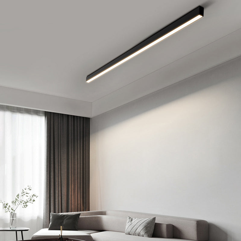 Luz de techo completa minimalista moderna de la barra de la cocina de la aleación de aluminio de la luz de techo LED de la tira larga