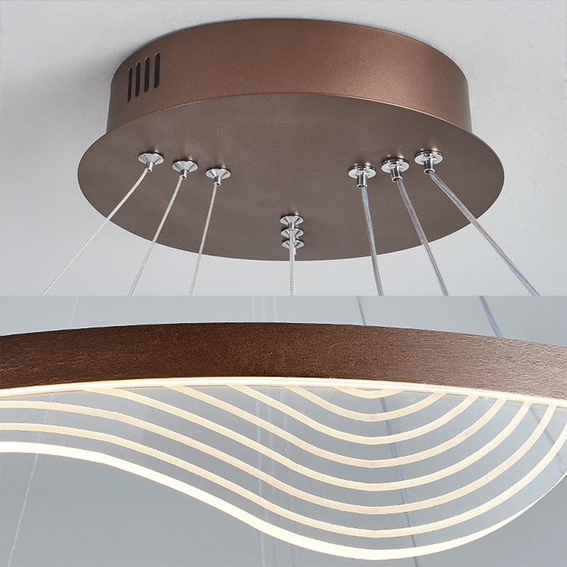 Candelier de niveles acrílicos Elegante LED Minimalista Luz colgante de lámpara para sala de estar