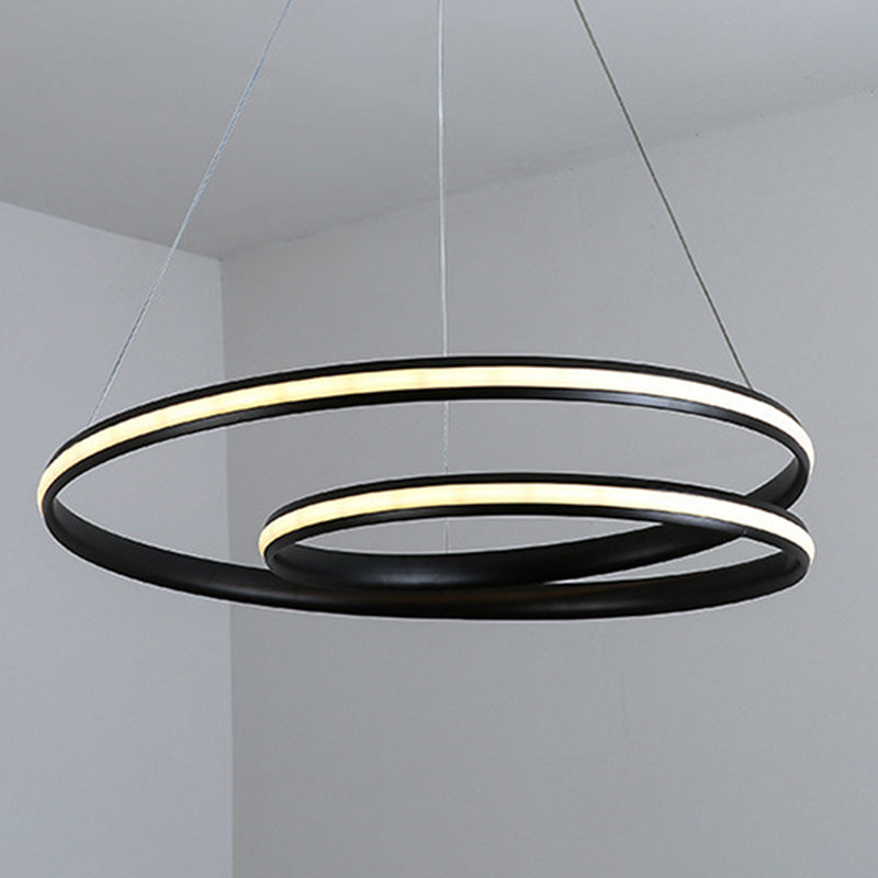 Simplicidad Spiral Posting Lighture Comedor acrílico Candelera LED lineal