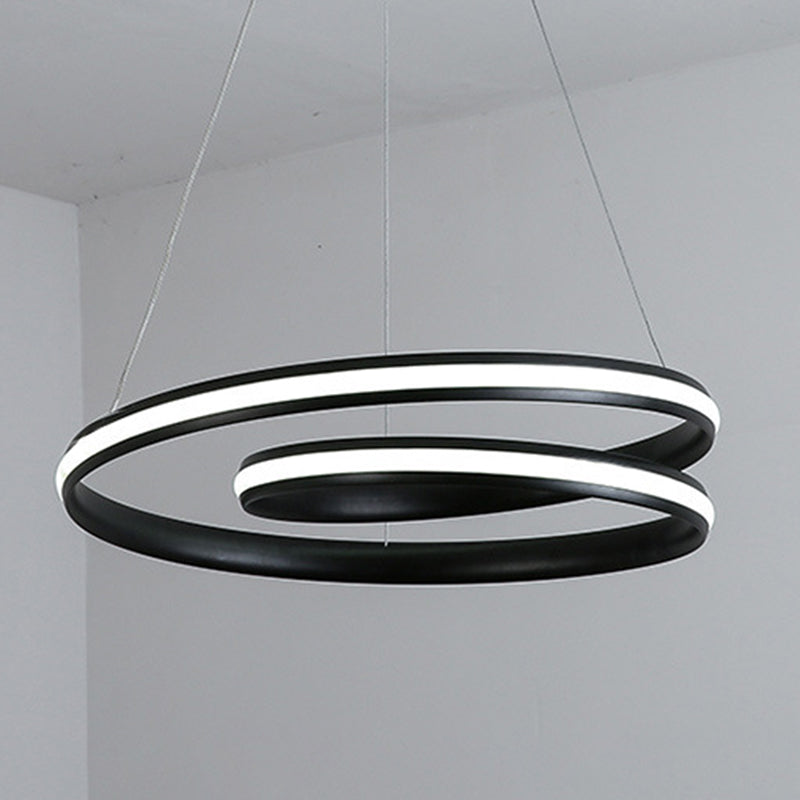 Simplicidad Spiral Posting Lighture Comedor acrílico Candelera LED lineal