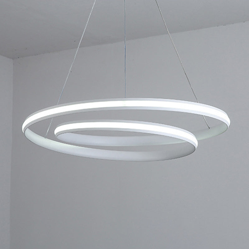 Simplicidad Spiral Posting Lighture Comedor acrílico Candelera LED lineal