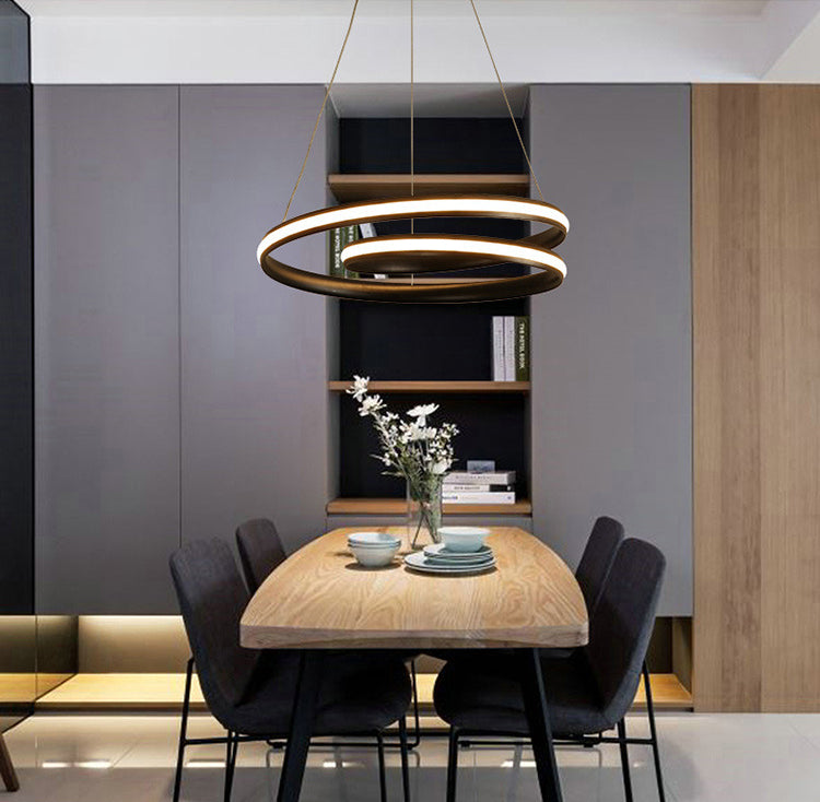 Simplicidad Spiral Posting Lighture Comedor acrílico Candelera LED lineal