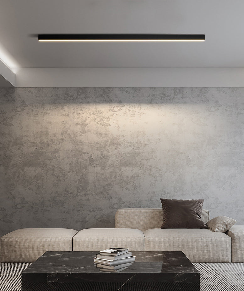 Luz de techo completa minimalista moderna de la barra de la cocina de la aleación de aluminio de la luz de techo LED de la tira larga