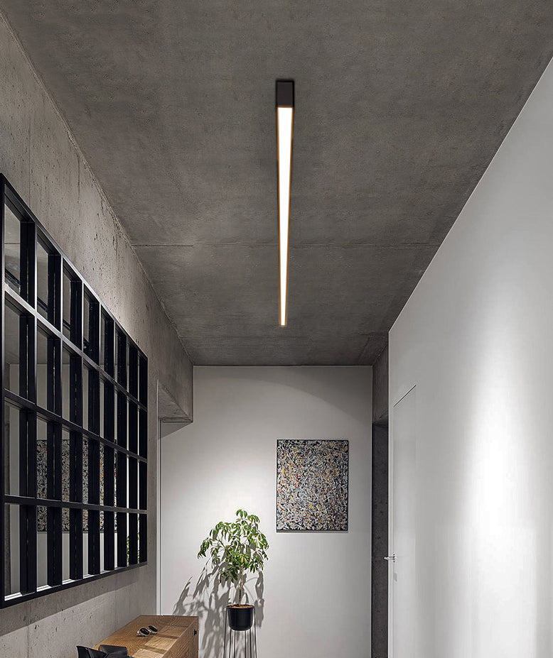 Luz de techo completa minimalista moderna de la barra de la cocina de la aleación de aluminio de la luz de techo LED de la tira larga