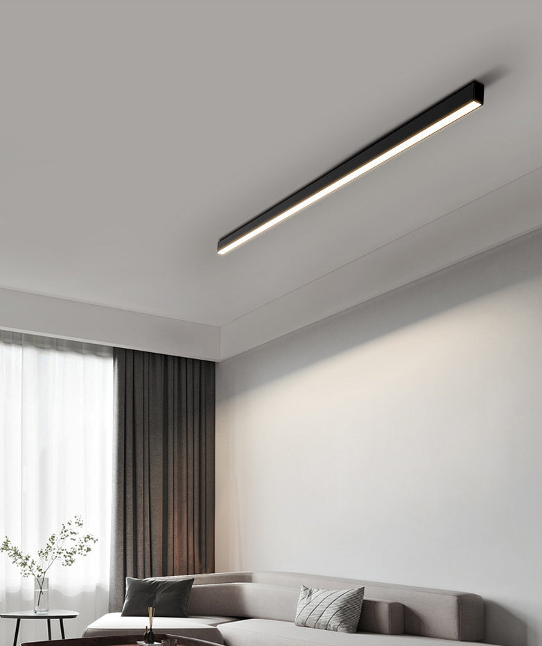 Luz de techo completa minimalista moderna de la barra de la cocina de la aleación de aluminio de la luz de techo LED de la tira larga