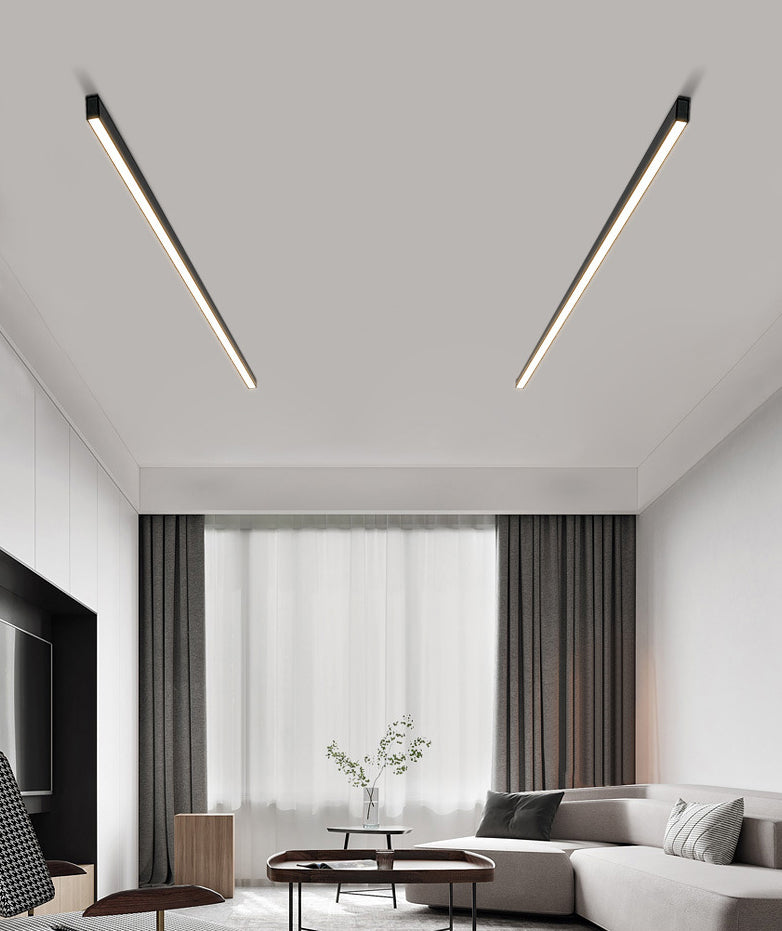 Luz de techo completa minimalista moderna de la barra de la cocina de la aleación de aluminio de la luz de techo LED de la tira larga