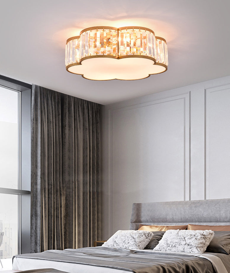 Modern Flush Mount Ceiling Lighting Fixture Crystal Flush Mount
