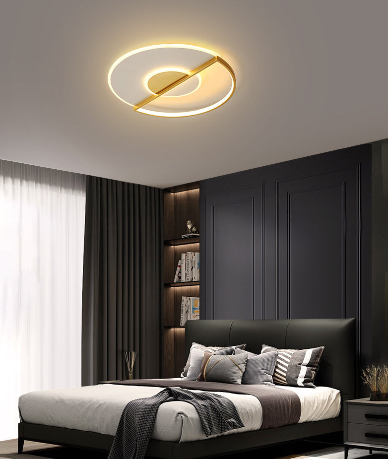 Minimalisme LED LED Ceiling Light Post-moderne Acrylique Shade Flush-mount Lamp for Study Room Dining Room