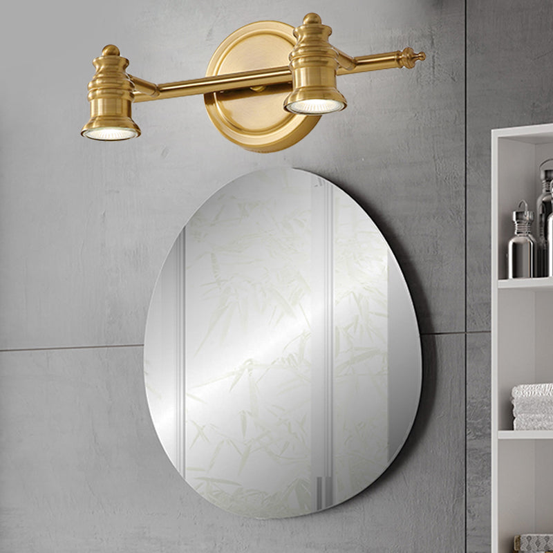 Light tradizionalismo da specchio vanità da bagno lineare Metal 2/3/4-Bulb Ottone SCONCE SCONCE