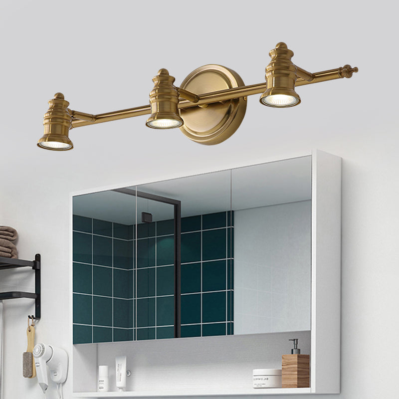 Light tradizionalismo da specchio vanità da bagno lineare Metal 2/3/4-Bulb Ottone SCONCE SCONCE