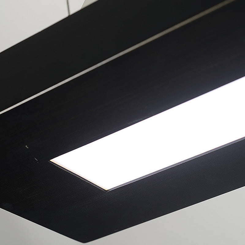 Twist Island Light Modernismo LED acrilico LED Black Sussed Lighting Freeture, 31,5 "/39" di larghezza