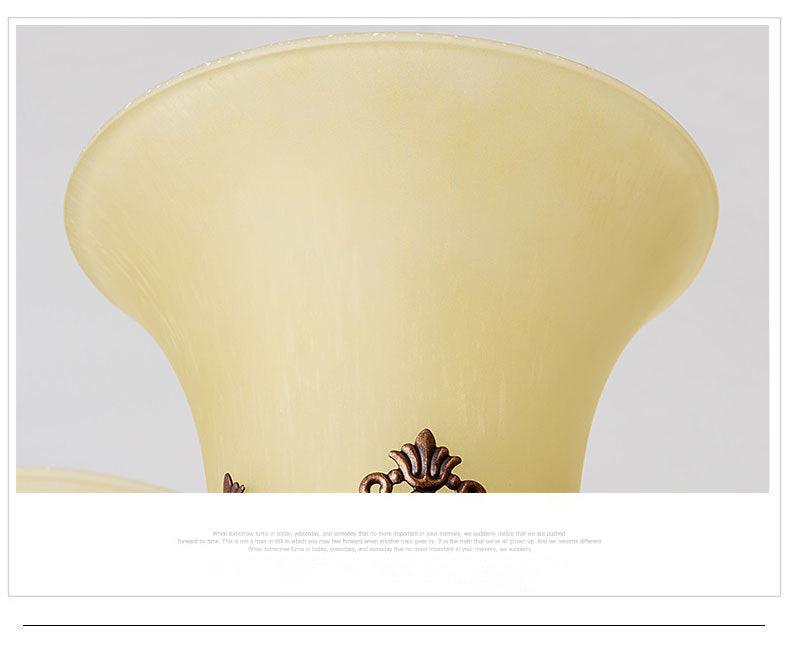 Funzione per illuminazione da parete tradizionale a forma di campana di panna da parete in bronzo di vetro