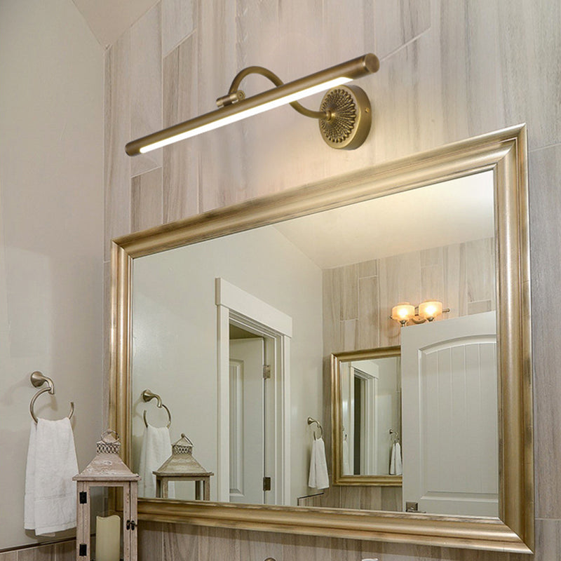 Linear Shower Room Wall Lighting Fixture Metal LED Simplicity Wall Mounted Light
