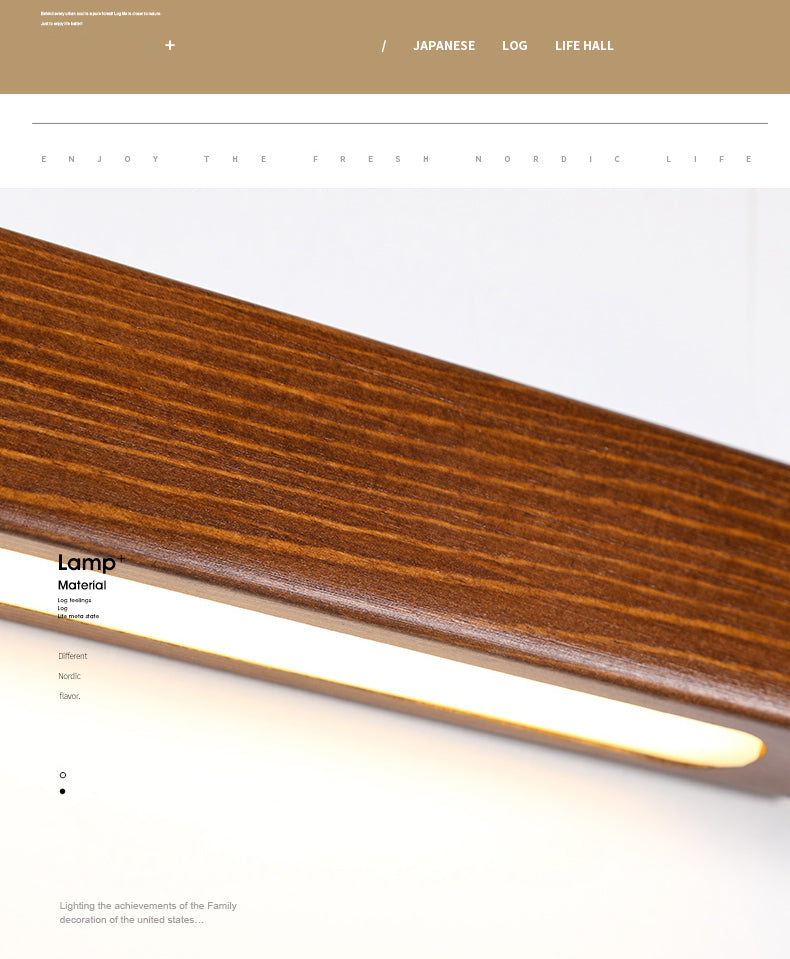 Iluminación de montaje de pared LED minimalista iluminación lineal montada en la pared con sombra de madera