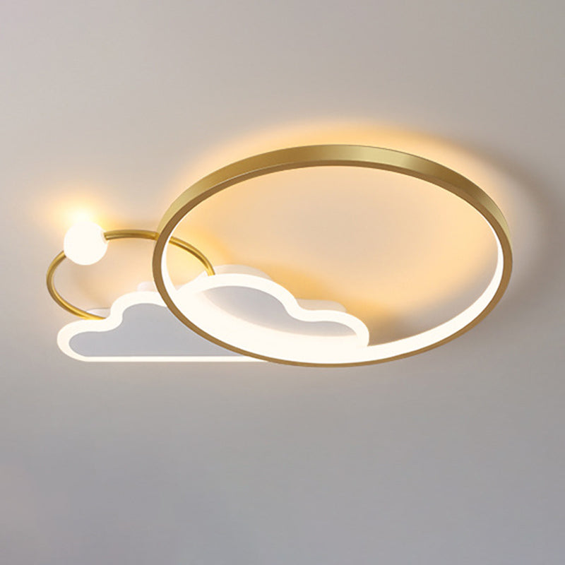 Cloud Flush Mount Light Fixtures Kids Acrylic Ceiling Light Fixtures for Bedroom