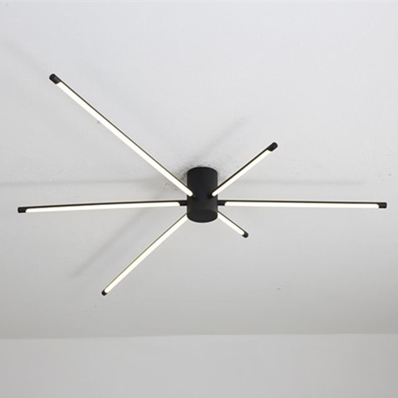 Lámpara de techo LED de estilo moderno, sombra acrílica, tira larga, línea minimalista, luz para sala de estar