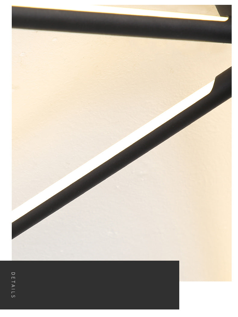 Lámpara de techo LED de estilo moderno, sombra acrílica, tira larga, línea minimalista, luz para sala de estar