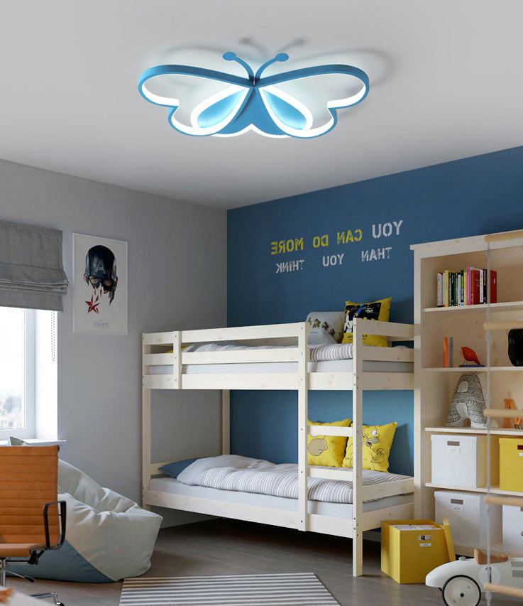 Butterfly Flush Mount Plafond Licht Armaturen Kids Metal Plafond Mount Chandelier voor Slaapkamer