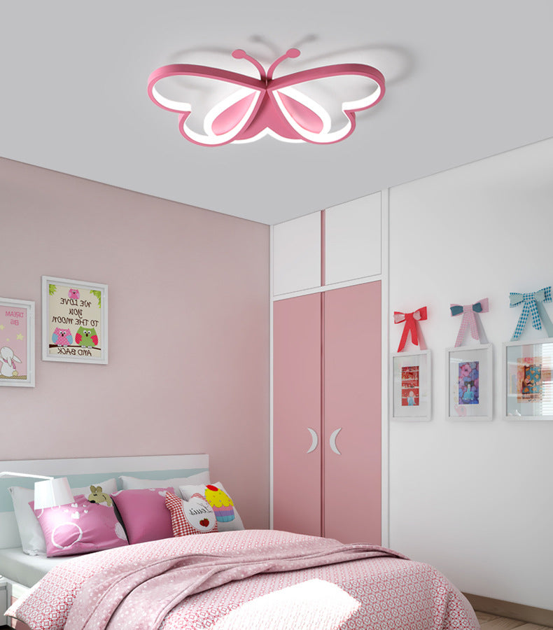 Butterfly Flush Mount Plafond Licht Armaturen Kids Metal Plafond Mount Chandelier voor Slaapkamer