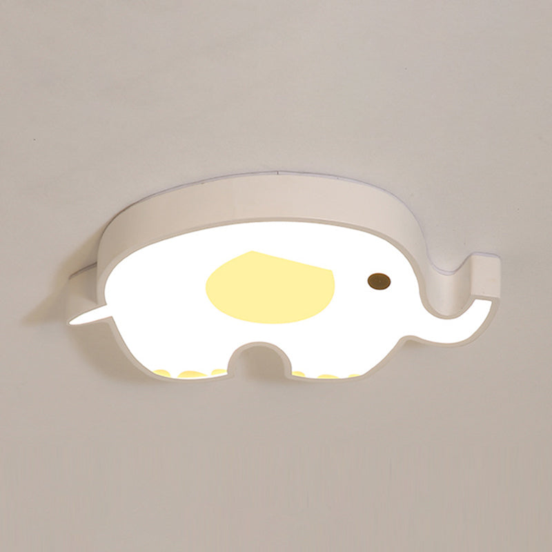 Animal Flush Mount Ceiling Light Cartoon Acrylic Ceiling Mount Light Fixture for Children Bedroom