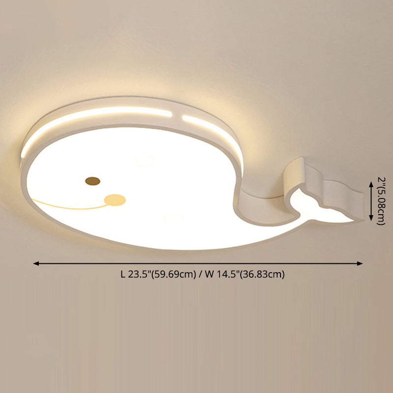 Animal Flush Mount Ceiling Light Cartoon Acrylic Ceiling Mount Light Fixture for Children Bedroom
