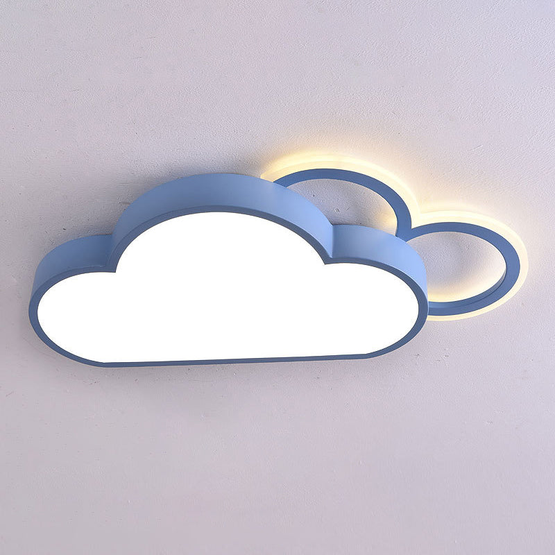 LED Flush Mount Ceiling Light Cartoon Acrylic Ceiling Mount Chandelier for Bedroom