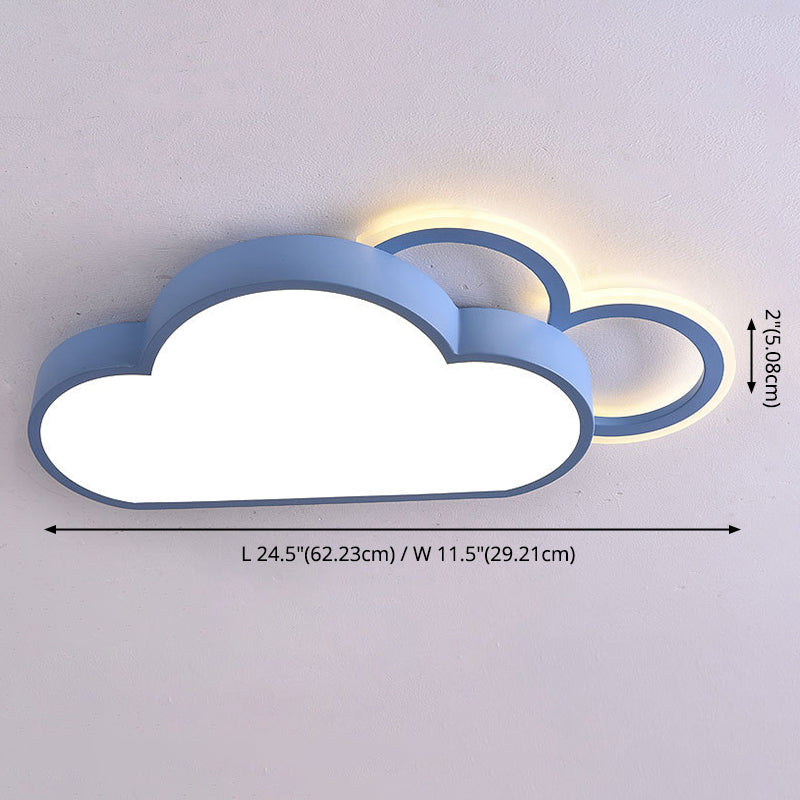 LED Flush Mount Ceiling Light Cartoon Acrylic Ceiling Mount Chandelier for Bedroom